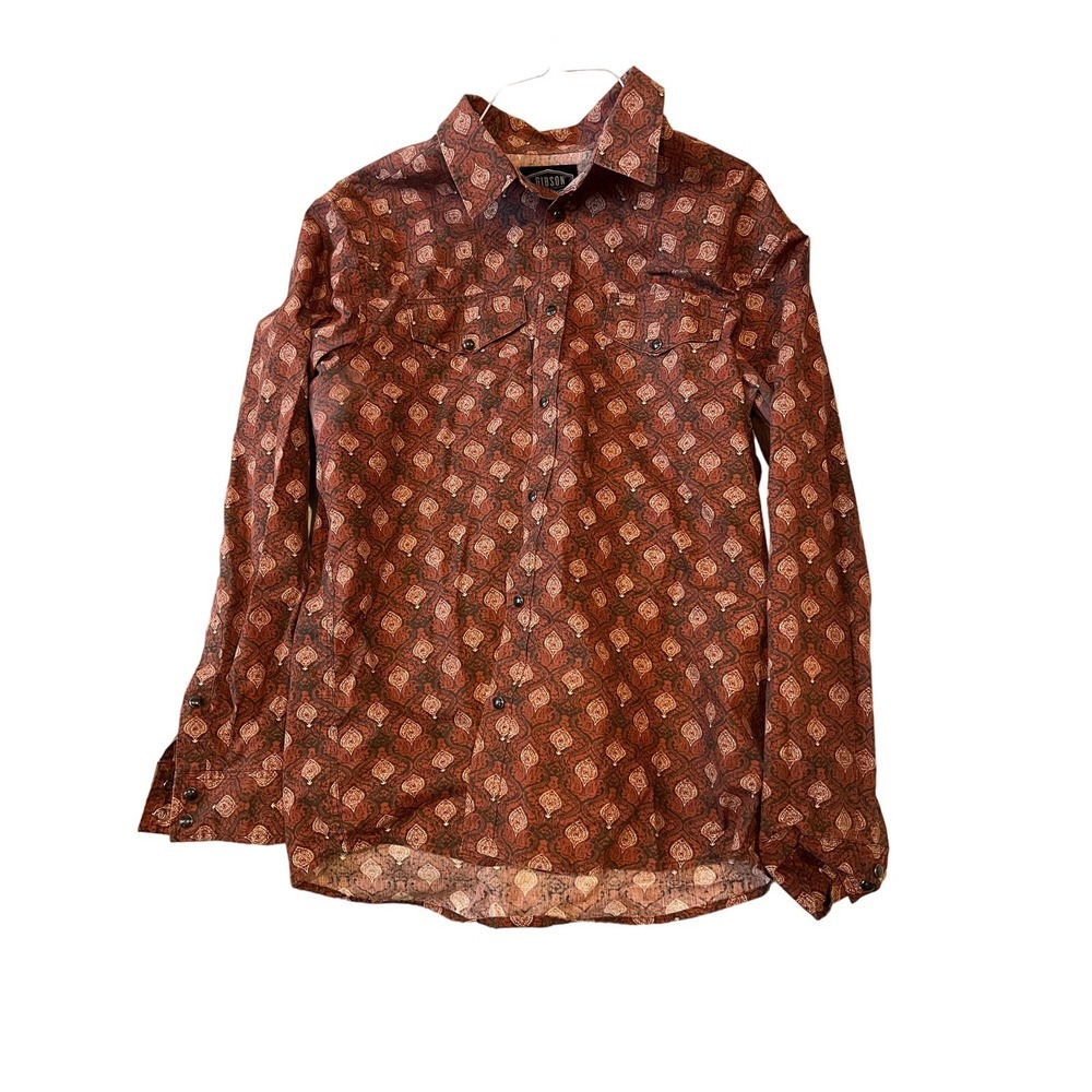 Gibson Trading Company Red Paisley Snap Down Shirt Mens L